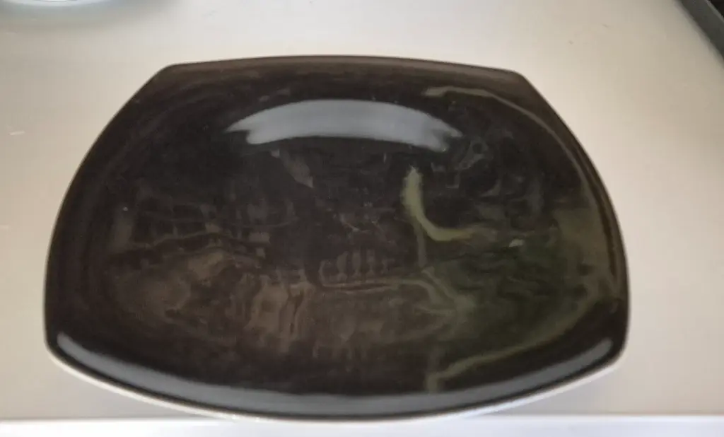 Teller flach, 32 cm viereckig Coup Schwarz