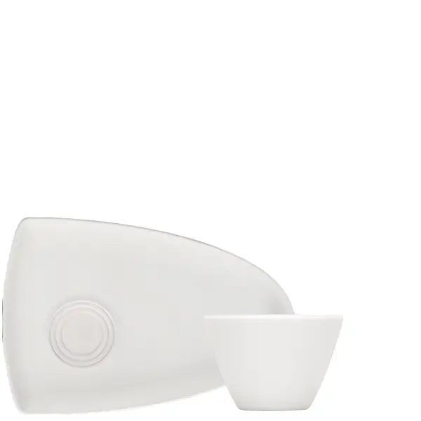 Setplatte mit Bowl, 10,6 cm asymmetrisch Coup